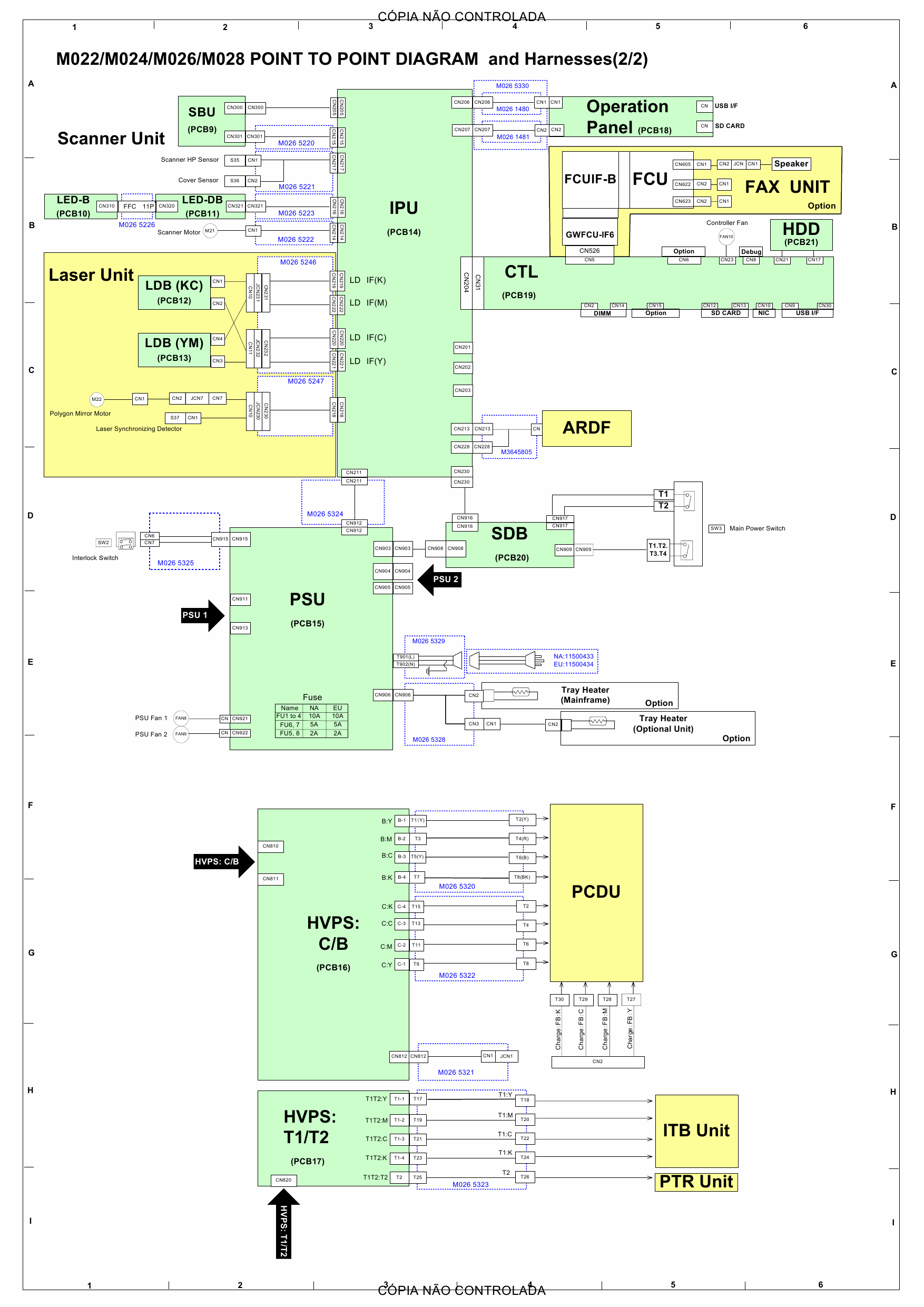 RICOH Aficio MP-C300 C300SR C400 C400SR M022 M024 M026 M028 Circuit Diagram-3
